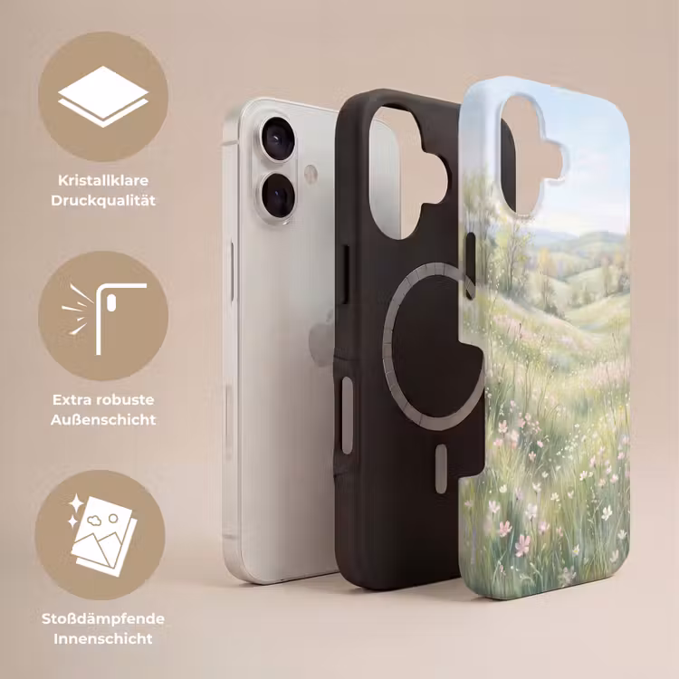 Bloemen veld - Bloemen - Groen Toughcase MagSafe Apple iPhone 17 klein -USP_Lagen_DE