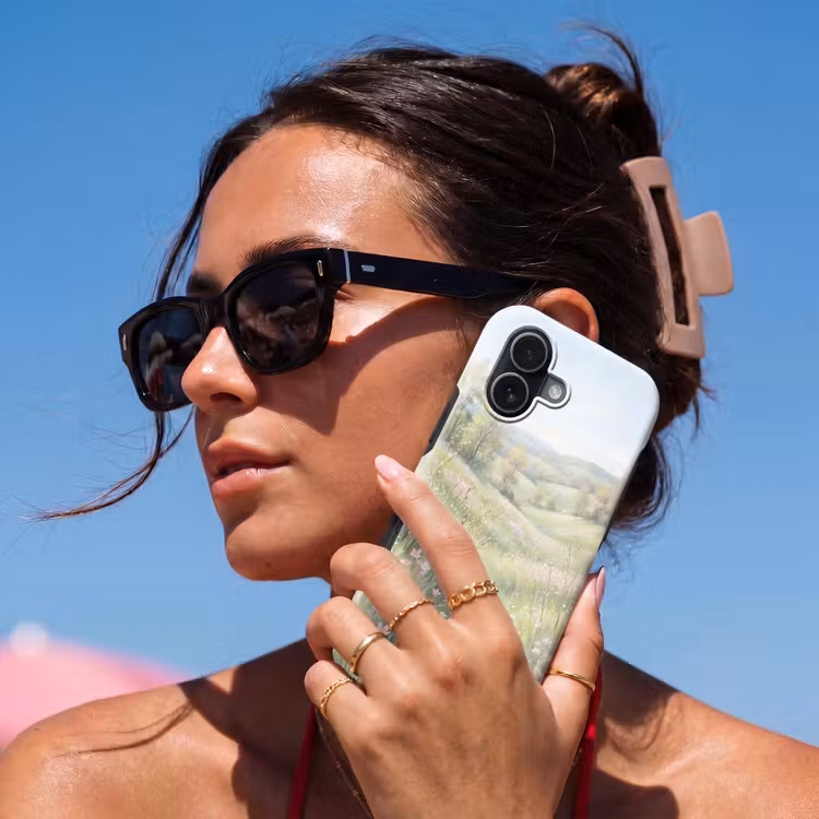 Bloemen veld - Bloemen - Groen Toughcase MagSafe Apple iPhone 17 klein -Sfeer2V