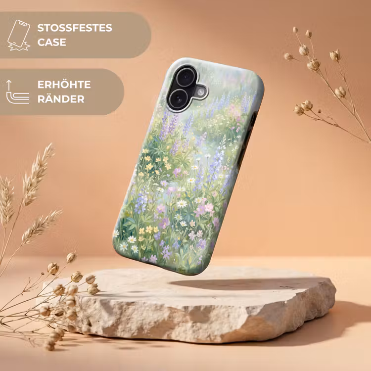 Bloemenveld - Heuvels - Kleurrijk Toughcase MagSafe Apple iPhone 17 klein -USP_RandenV_DE