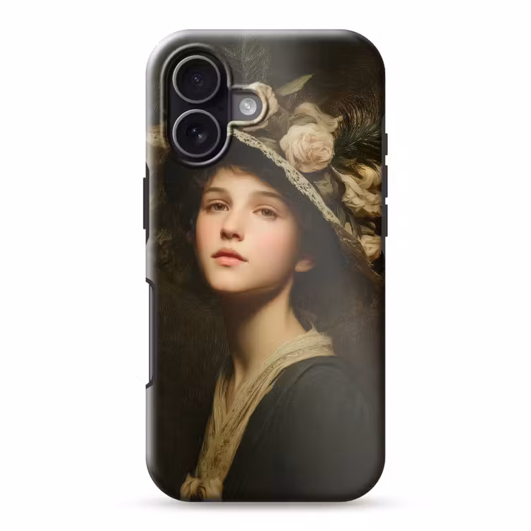 Bloemenhoed - Portret - Vrouw Toughcase MagSafe Apple iPhone 17 klein -3d