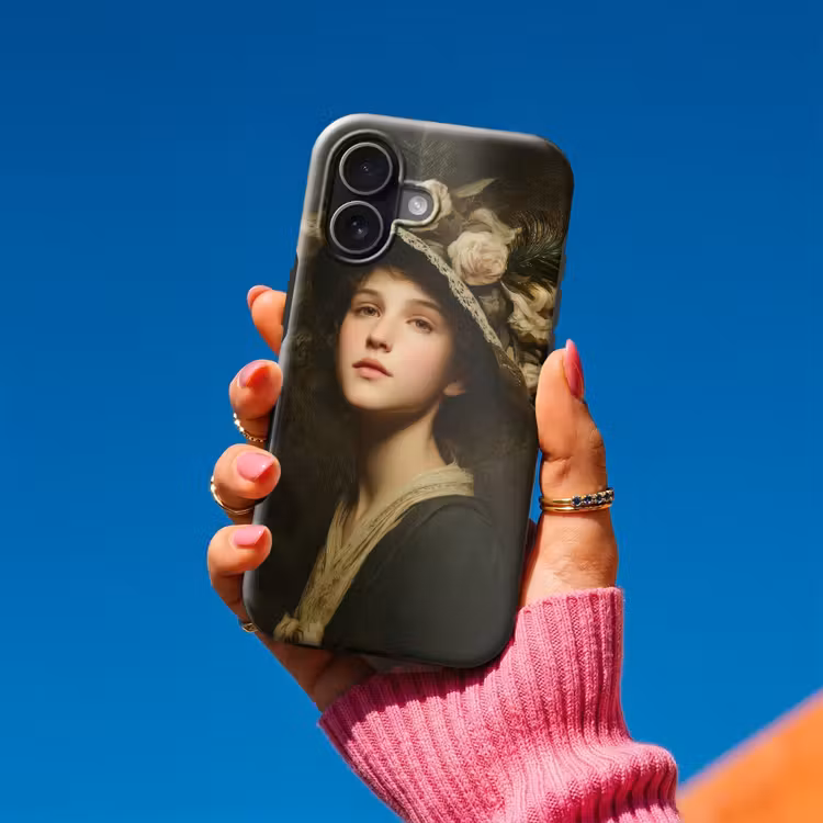 Bloemenhoed - Portret - Vrouw Toughcase MagSafe Apple iPhone 17 klein -Sfeer1V