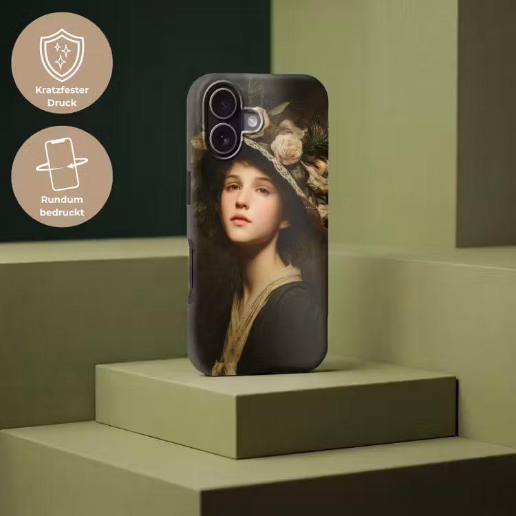 Bloemenhoed - Portret - Vrouw Toughcase MagSafe Apple iPhone 17 klein -USP_PrintM_DE
