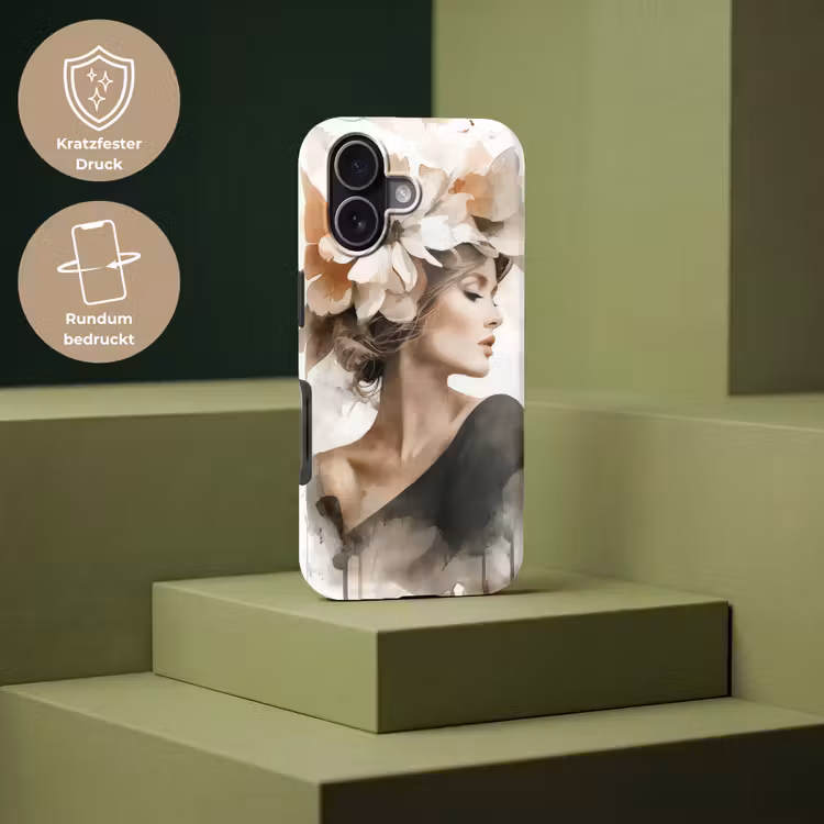 Bloesem - Portret - Gezicht Toughcase MagSafe Apple iPhone 17 klein -USP_PrintM_DE