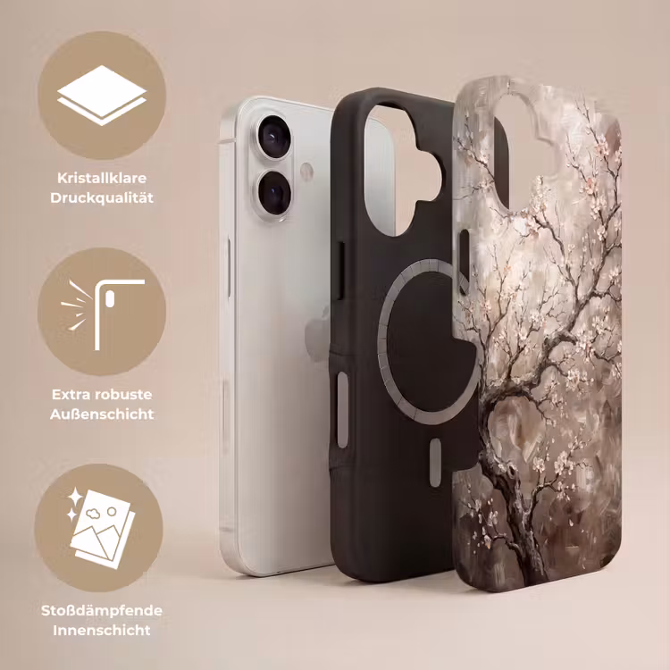Bloesem - Takken - Schilderij - Beige - Serene Toughcase MagSafe Apple iPhone 17 klein -USP_Lagen_DE