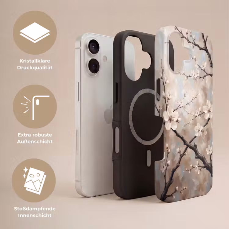 Bloesem - Takken - Schilderij - Beige - Serene Toughcase MagSafe Apple iPhone 17 klein -USP_Lagen_DE