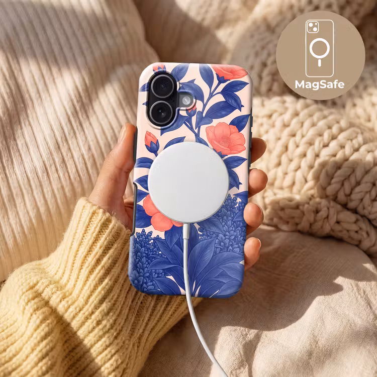 Handyhülle Toughcase - Blüten – Blätter – Botanik - Bloemen - Bladeren - Botanisch Toughcase MagSafe Apple iPhone 17 klein