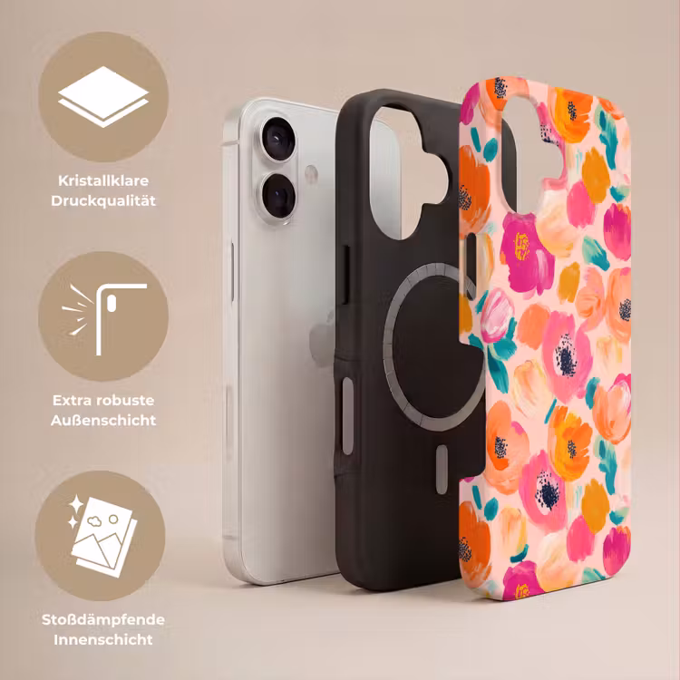 Bloesems - Vrolijk - Kleurrijk Toughcase MagSafe Apple iPhone 17 klein 1017 -USP_Lagen_DE