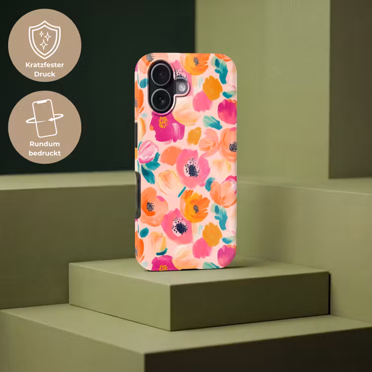 Bloesems - Vrolijk - Kleurrijk Toughcase MagSafe Apple iPhone 17 klein 1017 -USP_PrintM_DE