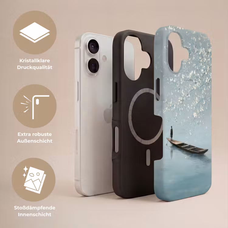 Bloesems - Minimalistisch - Wateroppervlak - Boot Toughcase MagSafe Apple iPhone 17 klein -USP_Lagen_DE