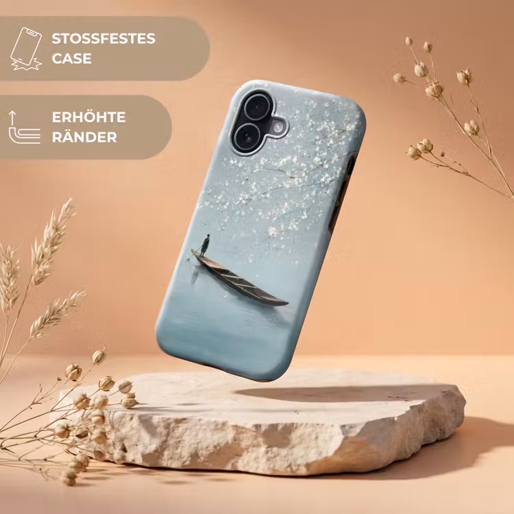 Bloesems - Minimalistisch - Wateroppervlak - Boot Toughcase MagSafe Apple iPhone 17 klein -USP_RandenV_DE