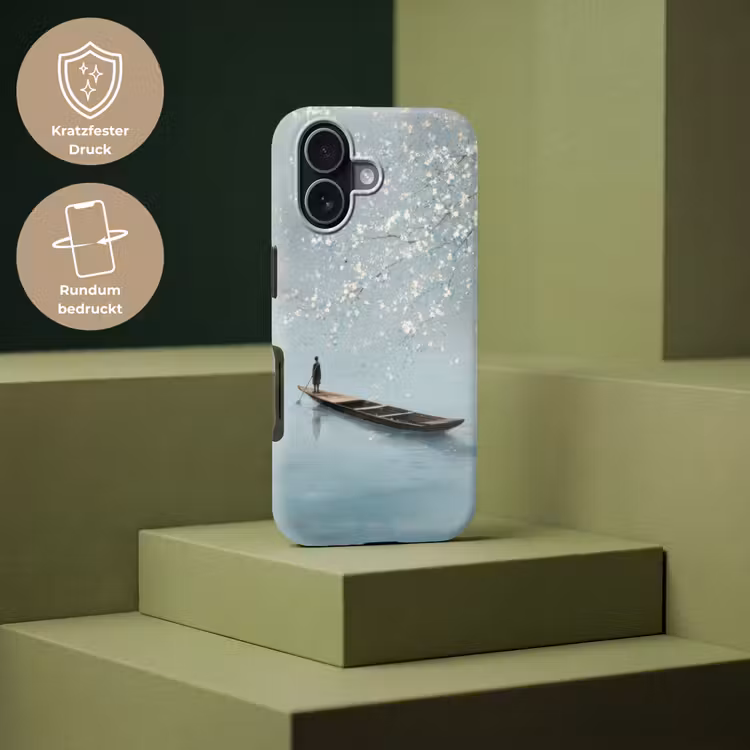 Bloesems - Minimalistisch - Wateroppervlak - Boot Toughcase MagSafe Apple iPhone 17 klein -USP_PrintM_DE