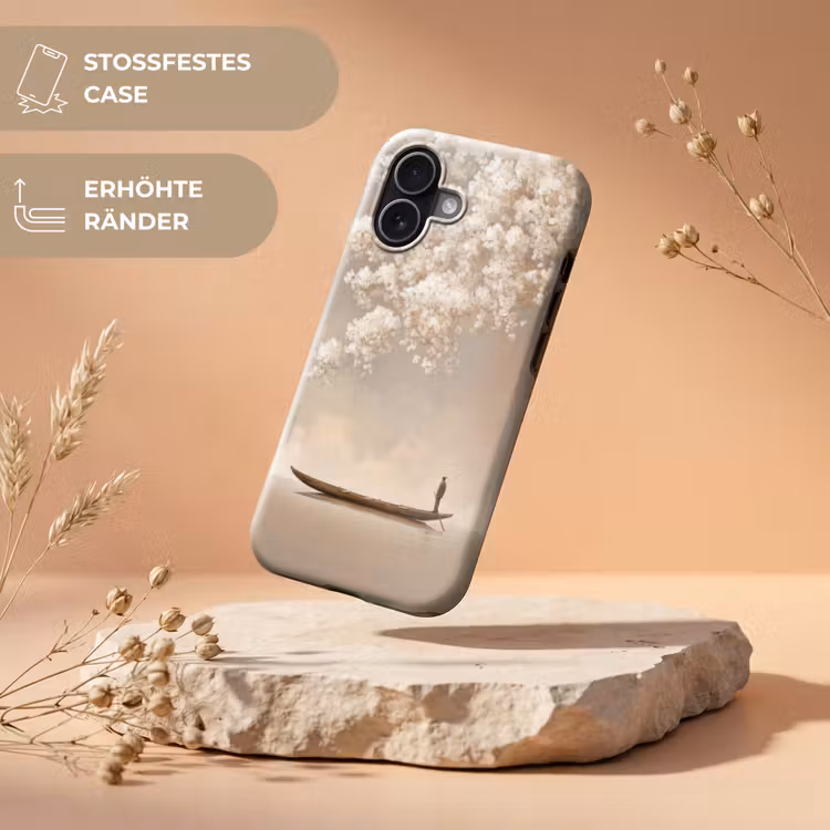 Bloesems - Wit - Boot - Minimalistisch Toughcase MagSafe Apple iPhone 17 klein -USP_RandenV_DE