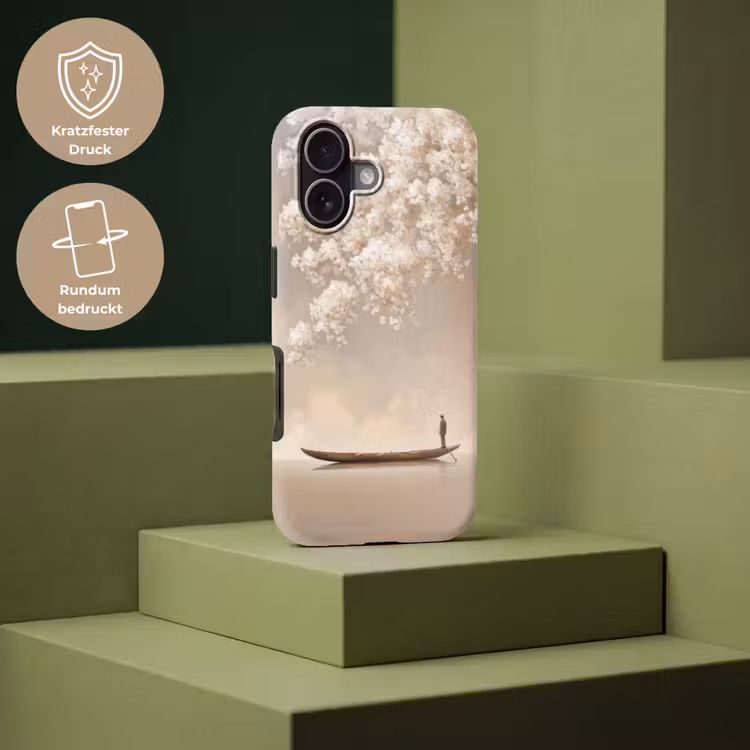 Bloesems - Wit - Boot - Minimalistisch Toughcase MagSafe Apple iPhone 17 klein -USP_PrintM_DE