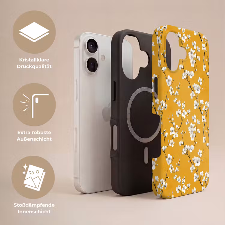 Bloesemtak - Aquarel - Geel Toughcase MagSafe Apple iPhone 17 klein 1017 -USP_Lagen_DE