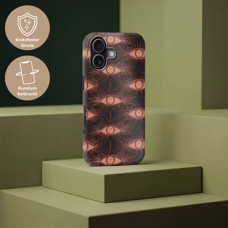Boheems - Oog - Bruin Toughcase MagSafe Apple iPhone 17 klein 1017 -USP_PrintM_DE