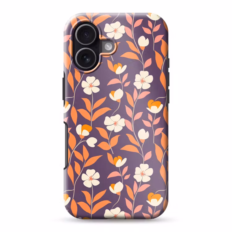 Boho - Vintage - Paars Toughcase MagSafe Apple iPhone 17 klein 1017 -3d