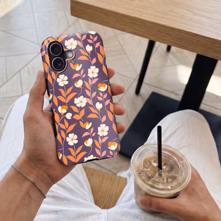 Boho - Vintage - Paars Toughcase MagSafe Apple iPhone 17 klein 1017 -Sfeer1M