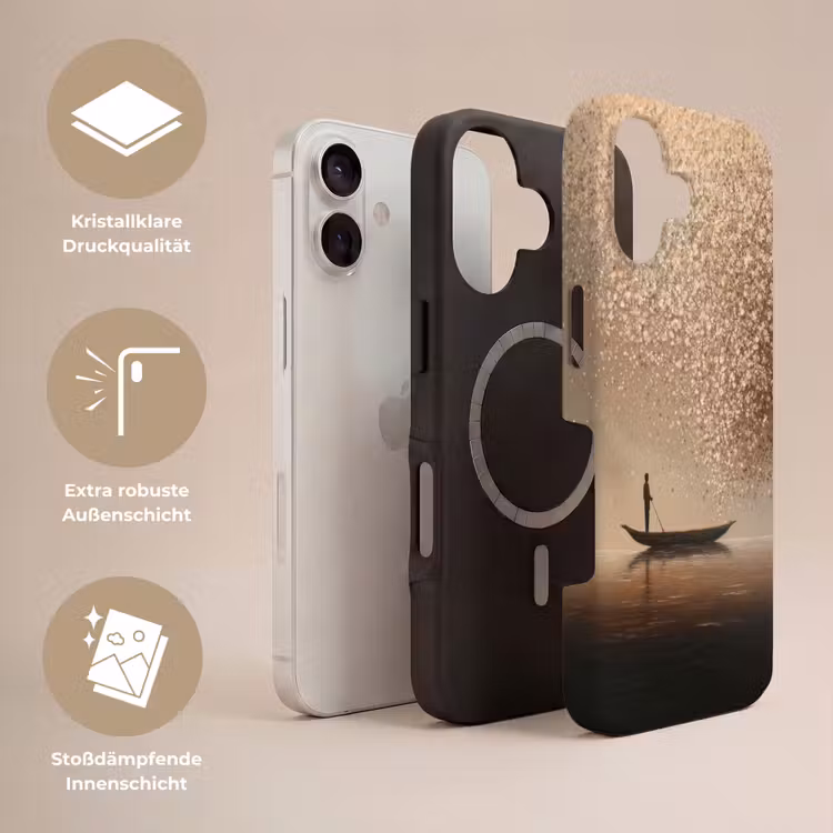 Bootje - Blaadjes - Goud - Water Toughcase MagSafe Apple iPhone 17 klein -USP_Lagen_DE