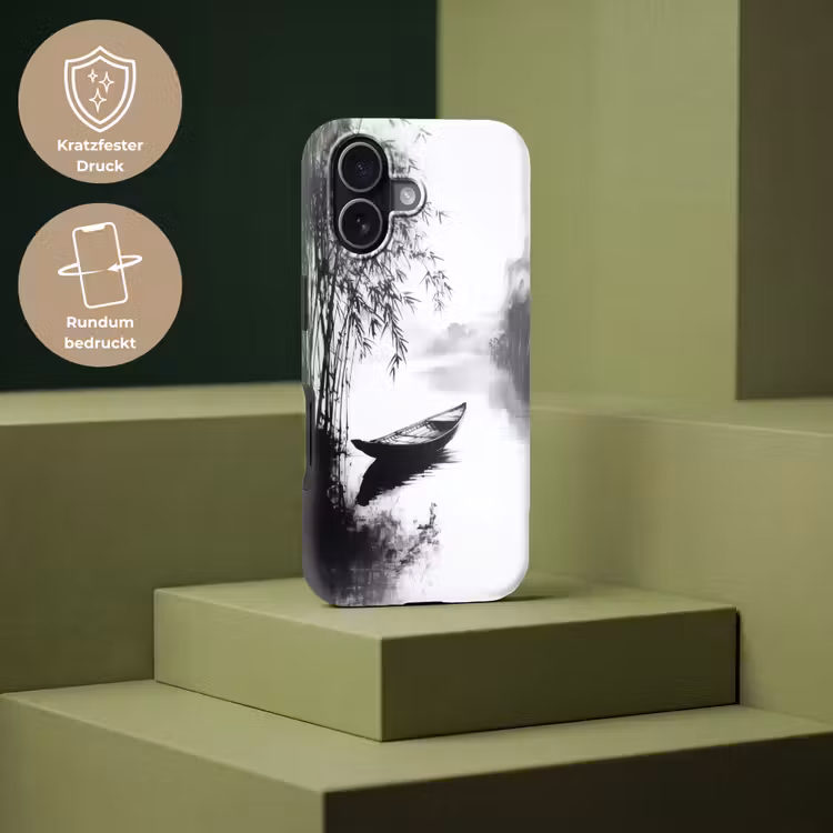 Boot - Rivier - Bamboe - Wit Toughcase MagSafe Apple iPhone 17 klein -USP_PrintM_DE