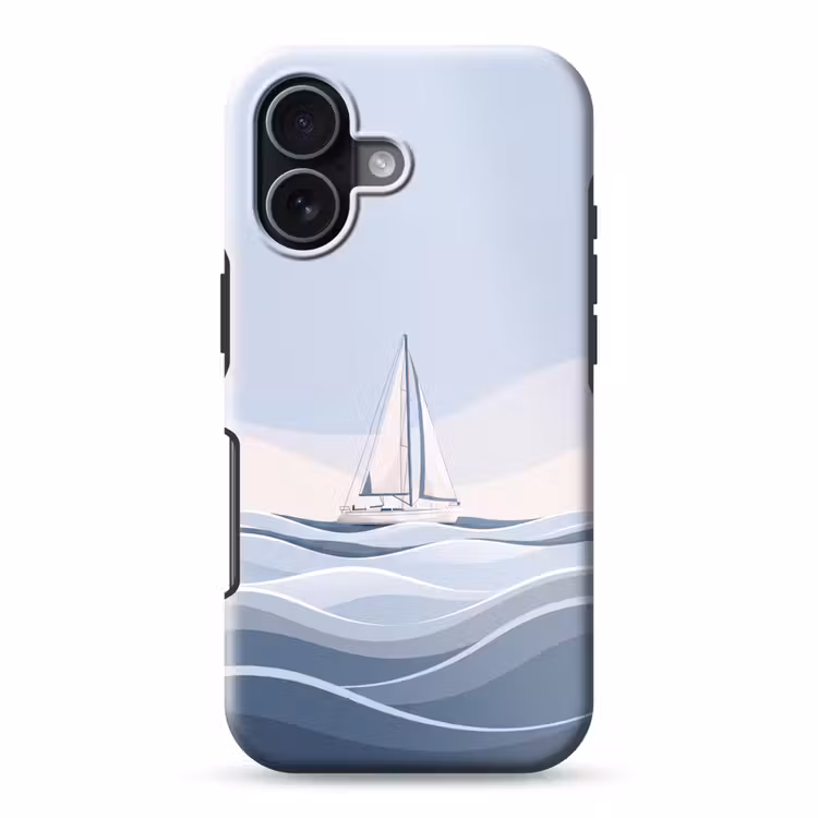 Boot - Zeil - Zee - Modern - Beige Toughcase MagSafe Apple iPhone 17 klein -3d