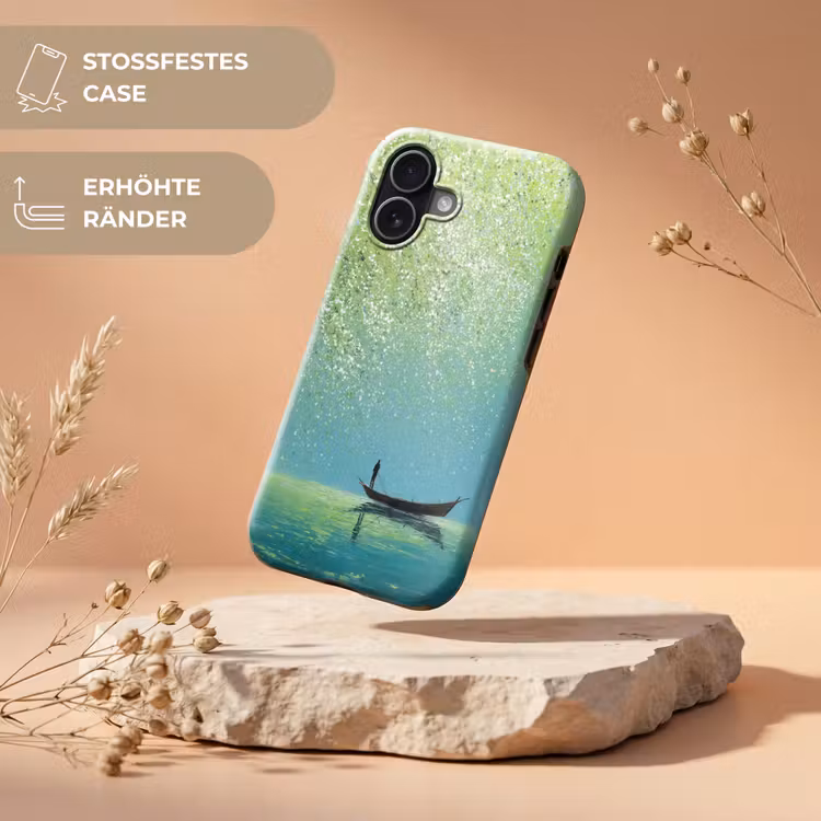 Bootje - Water - Bladeren - Bloesems Toughcase MagSafe Apple iPhone 17 klein -USP_RandenV_DE
