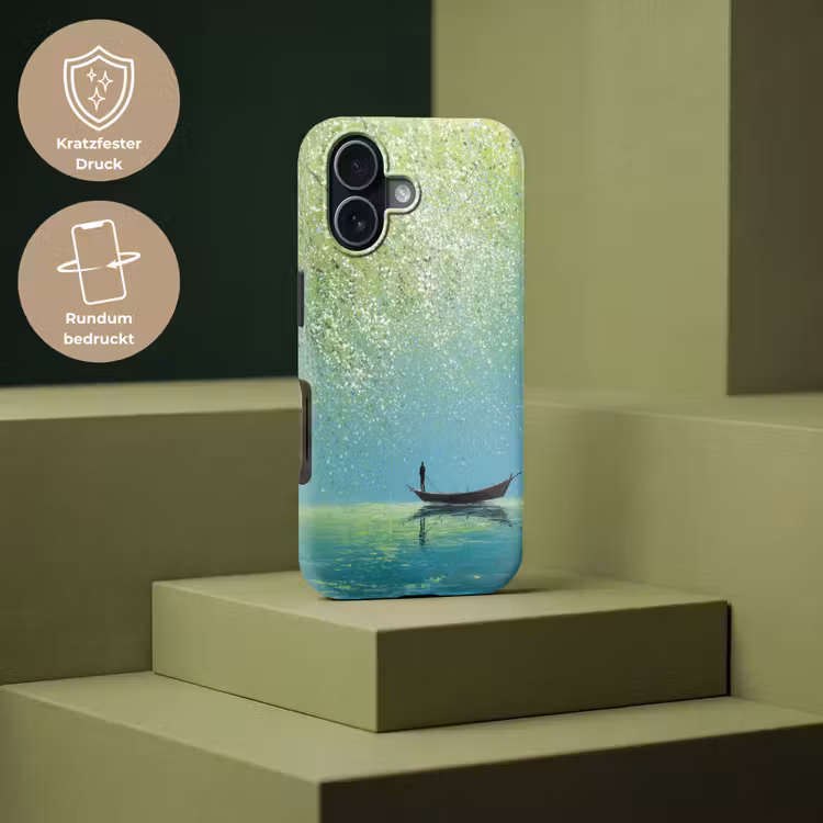Bootje - Water - Bladeren - Bloesems Toughcase MagSafe Apple iPhone 17 klein -USP_PrintM_DE
