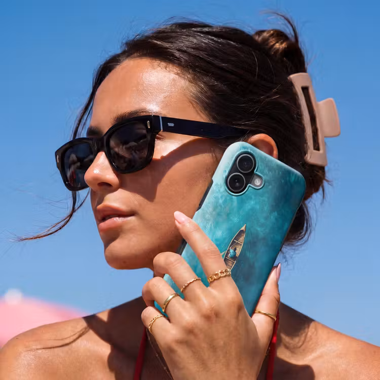 Bootje - Water - Blauw Toughcase MagSafe Apple iPhone 17 klein -Sfeer2V