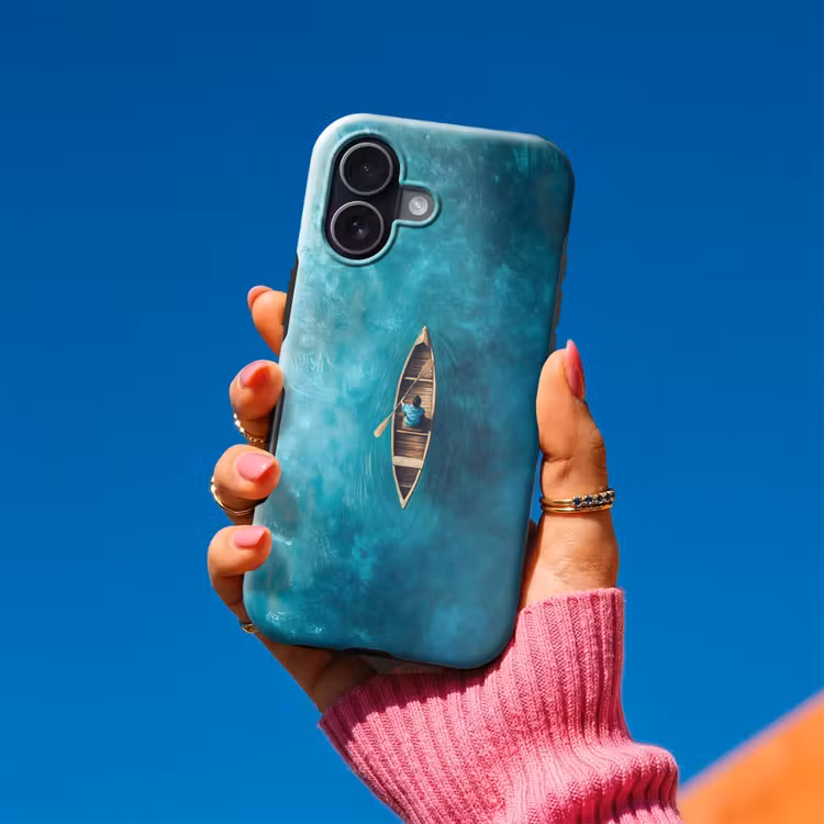 Bootje - Water - Blauw Toughcase MagSafe Apple iPhone 17 klein -Sfeer1V