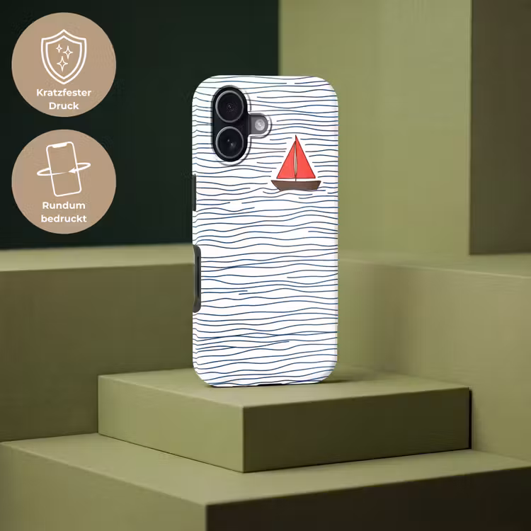 Boot - Water - Rood - Illustratie - Minimalistisch Toughcase MagSafe Apple iPhone 17 klein -USP_PrintM_DE