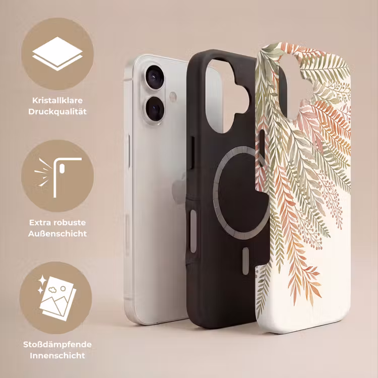 Botanisch - Aquarel - Kleurrijk Toughcase MagSafe Apple iPhone 17 klein -USP_Lagen_DE