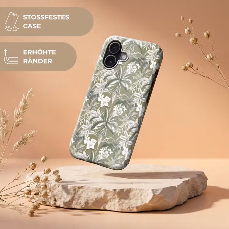 Botanisch - Bloemen - Groen Toughcase MagSafe Apple iPhone 17 klein 1017 -USP_RandenV_DE
