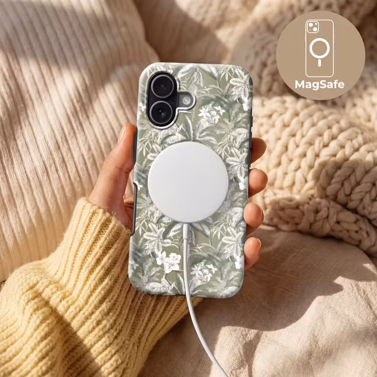 Botanisch - Bloemen - Groen Toughcase MagSafe Apple iPhone 17 klein 1017 -USP_MagsafeV