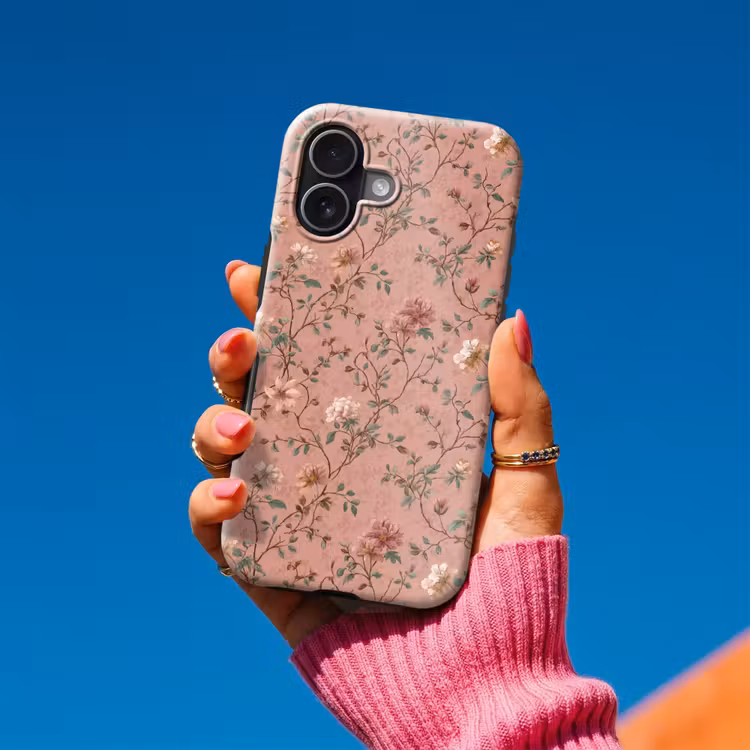 Botanisch - Bloemen - Roze Toughcase MagSafe Apple iPhone 17 klein 1017 -Sfeer1V