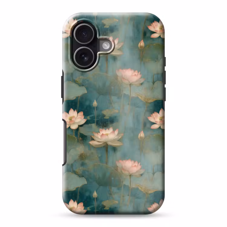 Botanisch - Bloemen - Roze Toughcase MagSafe Apple iPhone 17 klein 1017 -3d