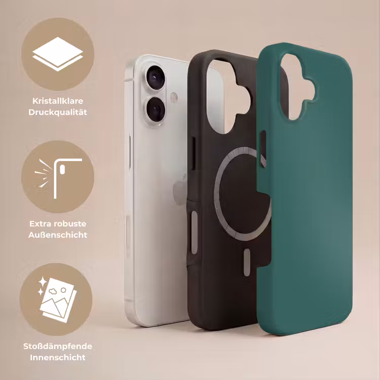 Botanisch - Bloemen - Roze Toughcase MagSafe Apple iPhone 17 klein 1017 -USP_Lagen_DE