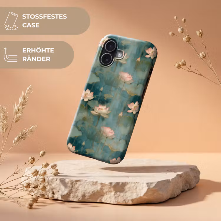 Botanisch - Bloemen - Roze Toughcase MagSafe Apple iPhone 17 klein 1017 -USP_RandenV_DE