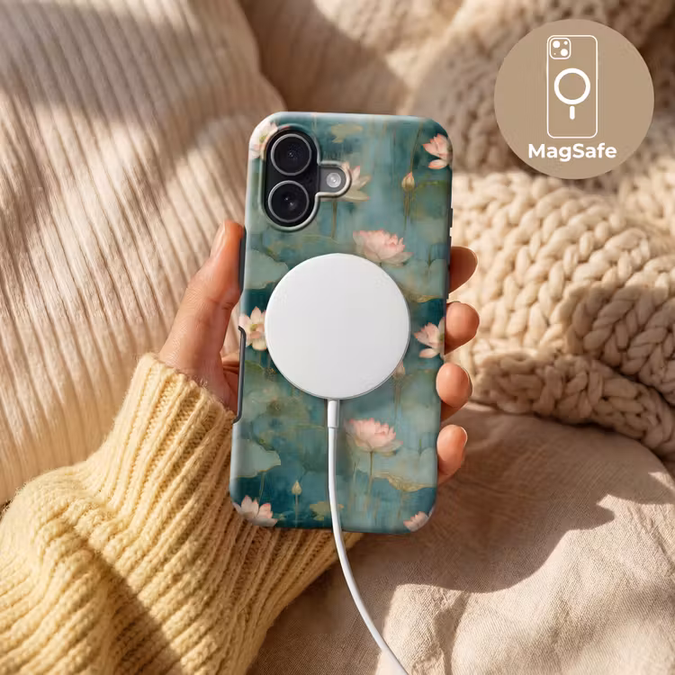 Botanisch - Bloemen - Roze Toughcase MagSafe Apple iPhone 17 klein 1017 -USP_MagsafeV