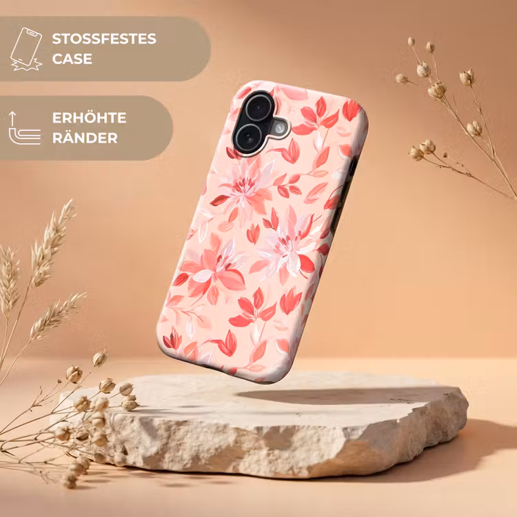 Botanisch - Bloemen - Rood Toughcase MagSafe Apple iPhone 17 klein 1017 -USP_RandenV_DE
