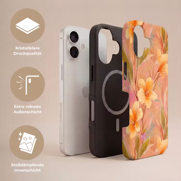 Botanisch - Bloemen - Kleurrijk Toughcase MagSafe Apple iPhone 17 klein 1017 -USP_Lagen_DE