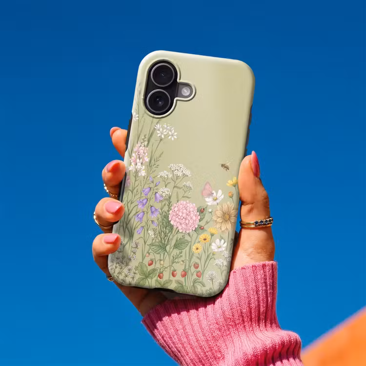 Botanisch - Bloemen - Kleurrijk Toughcase MagSafe Apple iPhone 17 klein -Sfeer1V