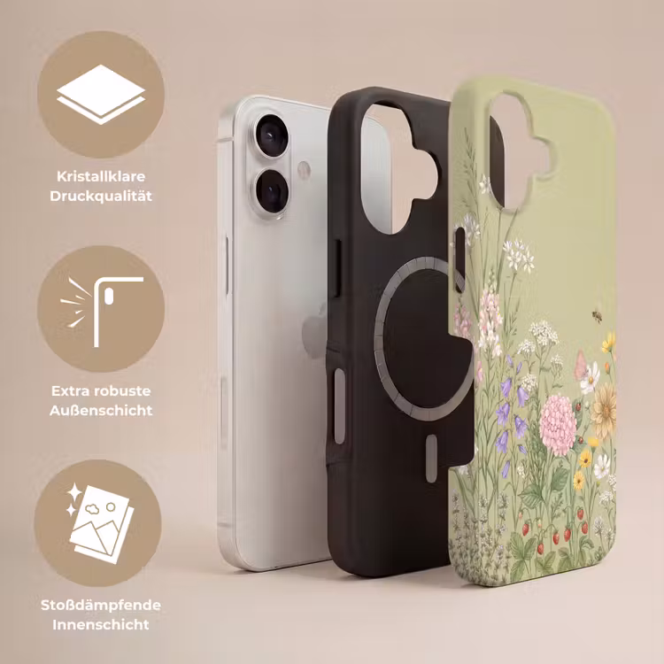 Botanisch - Bloemen - Kleurrijk Toughcase MagSafe Apple iPhone 17 klein -USP_Lagen_DE