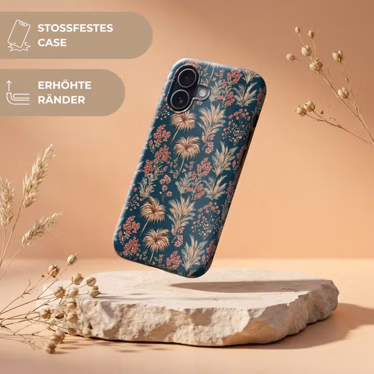 Botanisch - Patroon - Blauw Toughcase MagSafe Apple iPhone 17 klein 1017 -USP_RandenV_DE