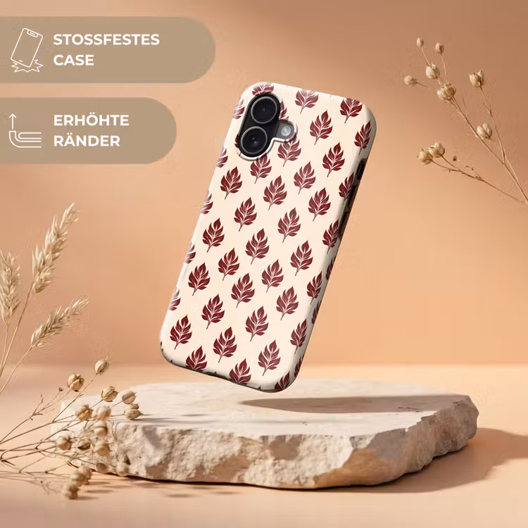 Botanisch - Patroon - Bordeaux Toughcase MagSafe Apple iPhone 17 klein 1017 -USP_RandenV_DE