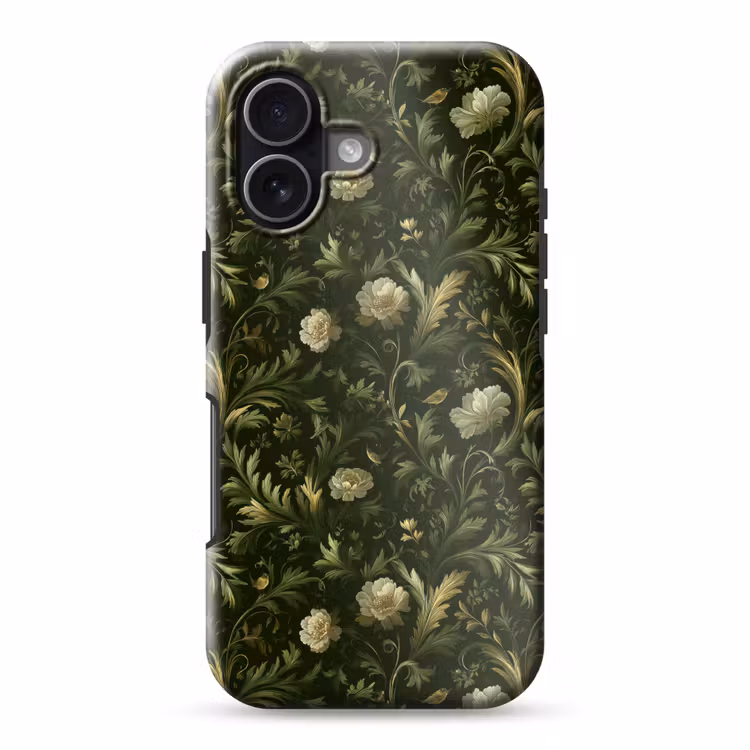 Botanisch - Naadloos - Bloemen Toughcase MagSafe Apple iPhone 17 klein 1017 -3d