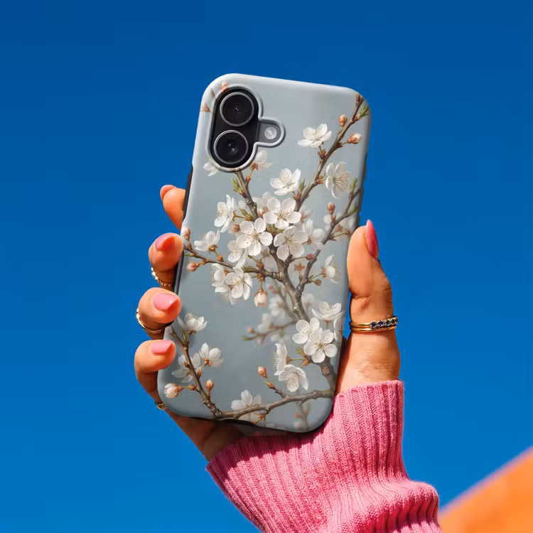 Botanisch - Stilleven - Blauw Toughcase MagSafe Apple iPhone 17 klein -Sfeer1V