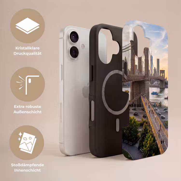 Brug - Rivier - Stad - Zonsondergang - Architectuur Toughcase MagSafe Apple iPhone 17 klein -USP_Lagen_DE