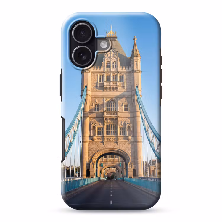 Brug - Toren - Architectuur - Klassiek - Blauw Toughcase MagSafe Apple iPhone 17 klein -3d