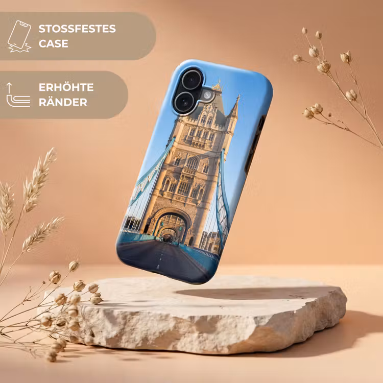 Brug - Toren - Architectuur - Klassiek - Blauw Toughcase MagSafe Apple iPhone 17 klein -USP_RandenV_DE