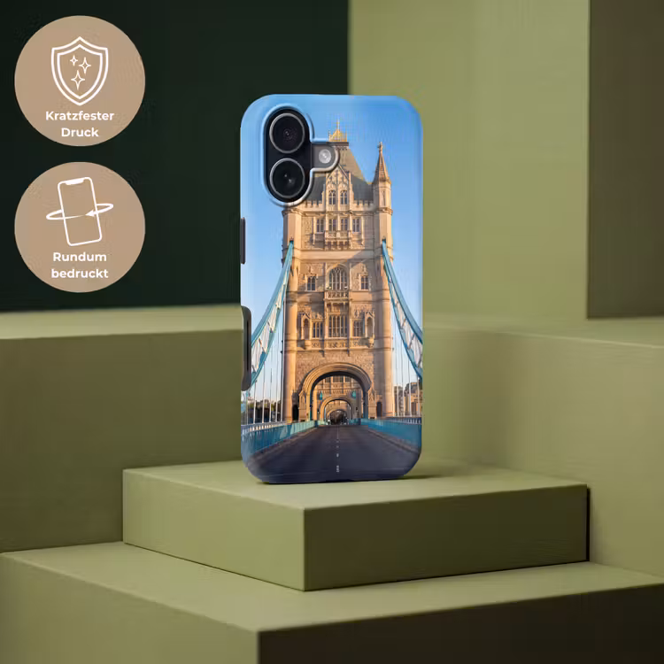 Brug - Toren - Architectuur - Klassiek - Blauw Toughcase MagSafe Apple iPhone 17 klein -USP_PrintM_DE