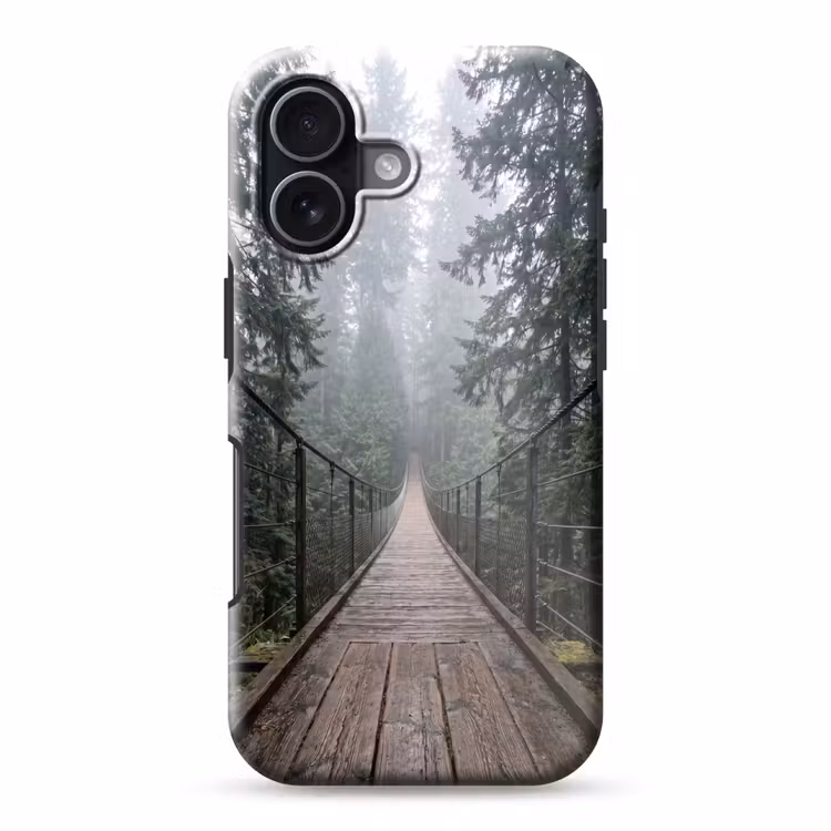 Brug - Bos - Mist - Natuur Toughcase MagSafe Apple iPhone 17 klein -3d
